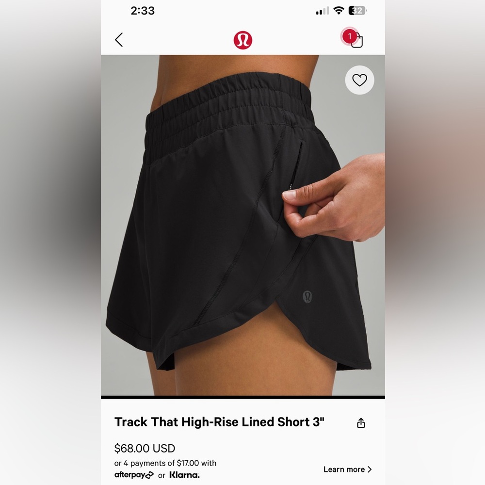 Lululemon Track That Shorts SOLD OUT black 6